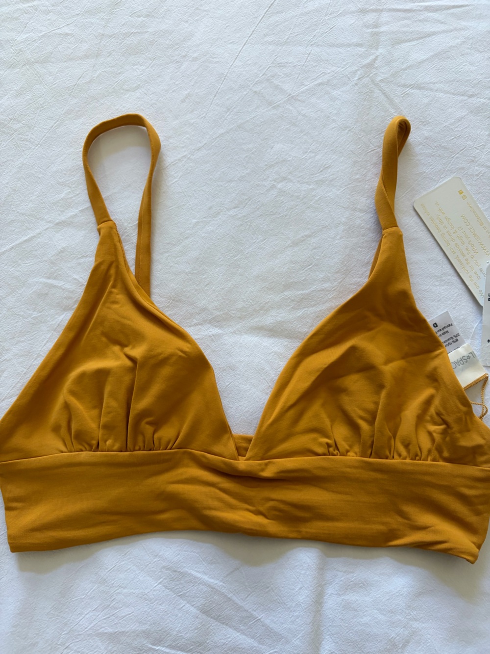 L*Space Olivia Mustard Yellow D cup Top NWT